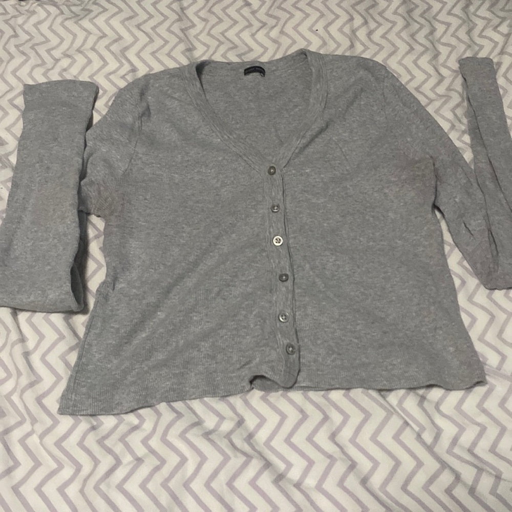 button down gray brandy long sleeve